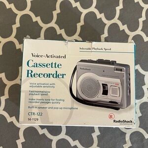 RadioShack Silver Cassette Recorder with Voice Activation